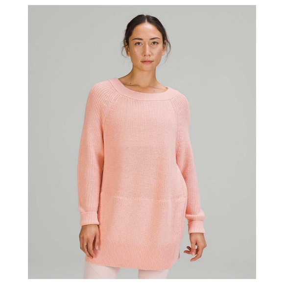 lululemon athletica Sweaters - LULULEMON Pink Merino Wool Pullover Sweater Size 14 NWT
